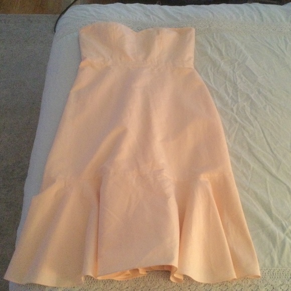 J. Crew Dresses & Skirts - J Crew Peach Strapless Dress 12 Tall
